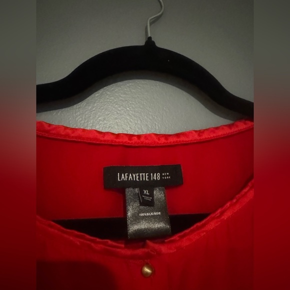 Lafayette‎ 148 New York Scarlet Blouse - Picture 4 of 16